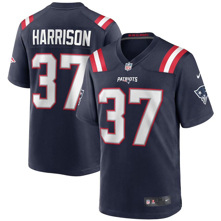 Men New England Patriots #37 Rodney Harrison Nike Navy Game Retired Player NFL Jersey->new england patriots->NFL Jersey